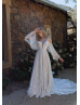 Spaghetti Straps Ivory Lace Tulle Charming Wedding Dress